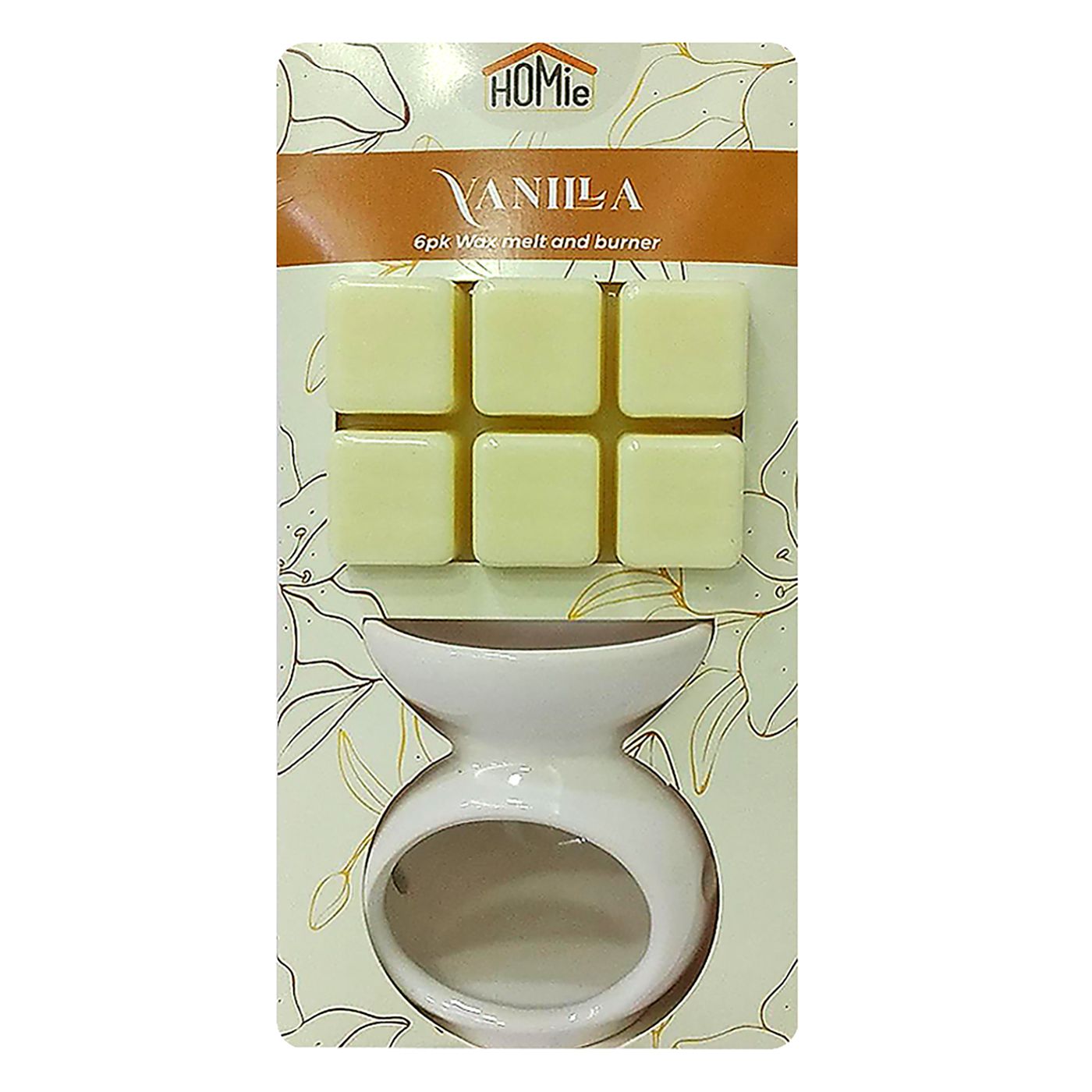 Βάση με Αρωματικό WAX MELT ΒΑΝΙΛΙΑ 6 Kύβοι  Homie 423057